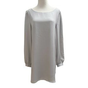 Lulus Women's Size M Light Grey Long Sleeve Mini Shift Dress